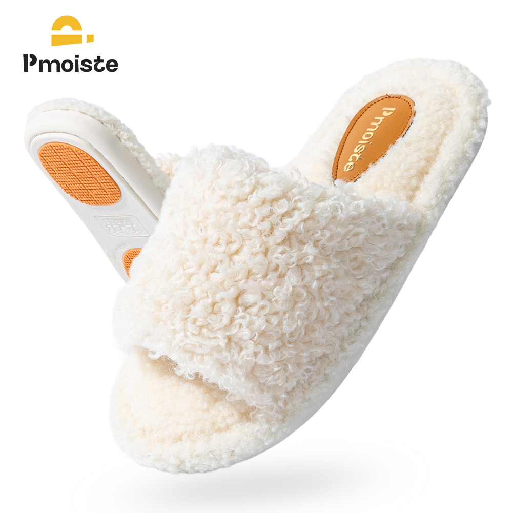 Espadrille Slip On - Pmoiste Fuzzy House Hausschuhe für Damen,