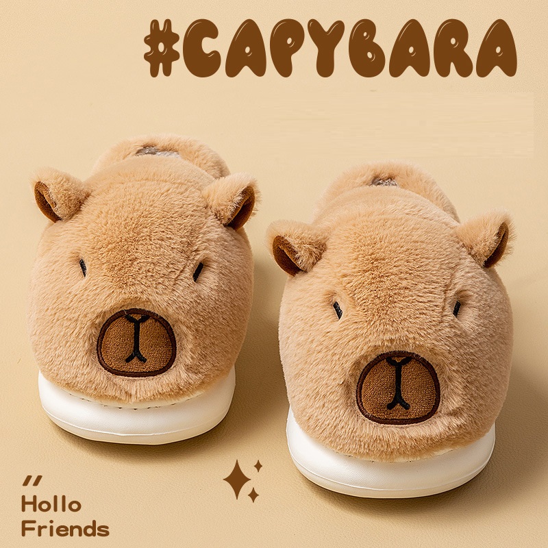 Espadrille Slip On - Neue Capybara Designer-Hausschuhe Unisex Flauschige Winter-Pantoffeln